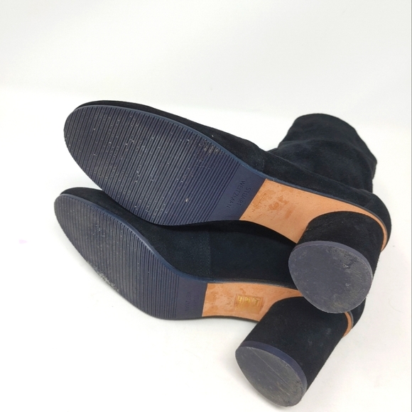 Stuart Weitzman Black Margot Suede Bootie Size 6 1/2 - Picture 7 of 9